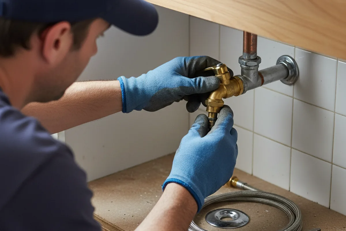 Shutoff valve and fitting work during Faucet and Fixture Repair in Sumner